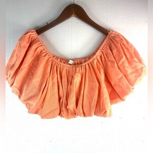 Identify Ditto S Mandarin Orange Blousy Crop Top